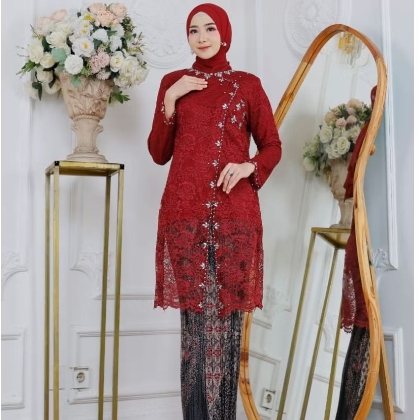 Kebaya janggan Borkat Bermotif Kebaya Pesta-Kebaya Wisuda-Lamaran