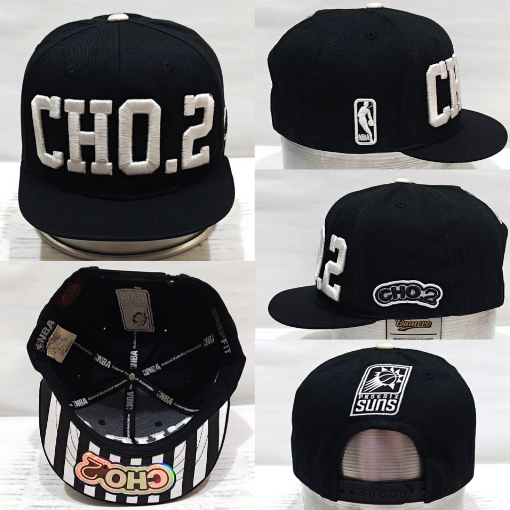 Topi CHO2 SUNS Phoenix NBA x SnapFit Snapback Visor Pendek Authentic Ori 2nd