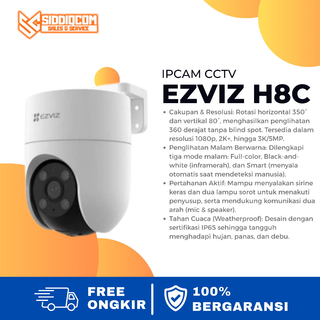 WIFI IPCAM CCTV EZVIZ H8C