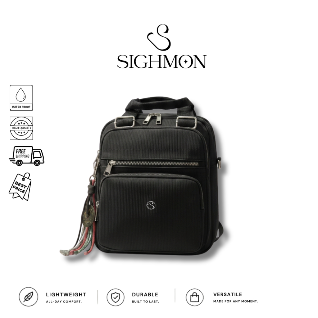 [PHOEBE] SIGHMON - Tas 3in1 Selempang, Ransel, Jinjing FREE GANTUNGAN