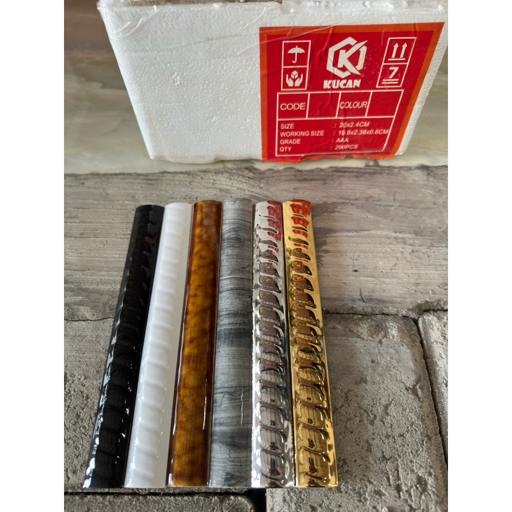 KUKU MACAN KERAMIK / GRANIT. Ulir, Marble, Silver, Gold (emas). P.20cm, L.2,4cm. Ready 6 Varian