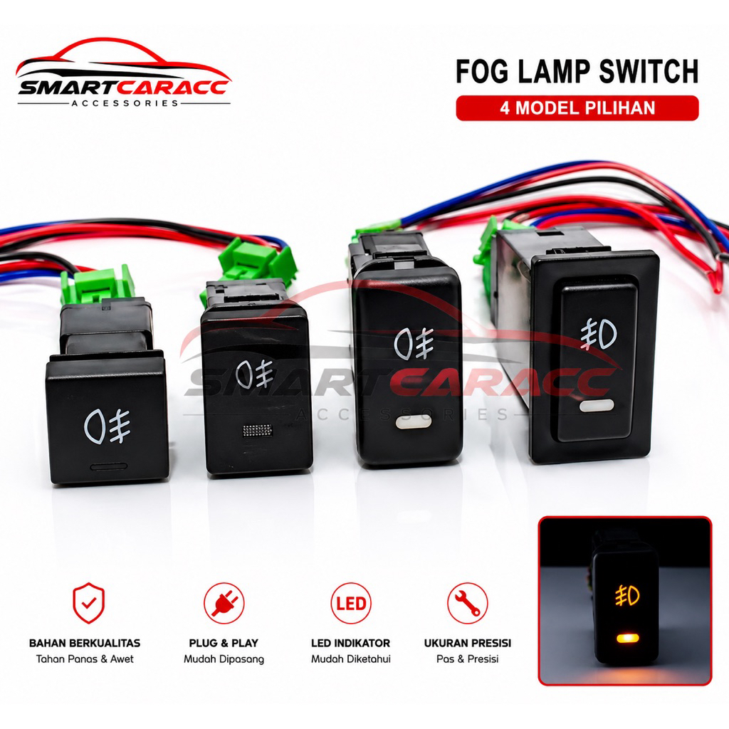 Switch Swit Saklar Tombol Lampu Kabut Foglamp Tembak DRL Proji Projie Universal