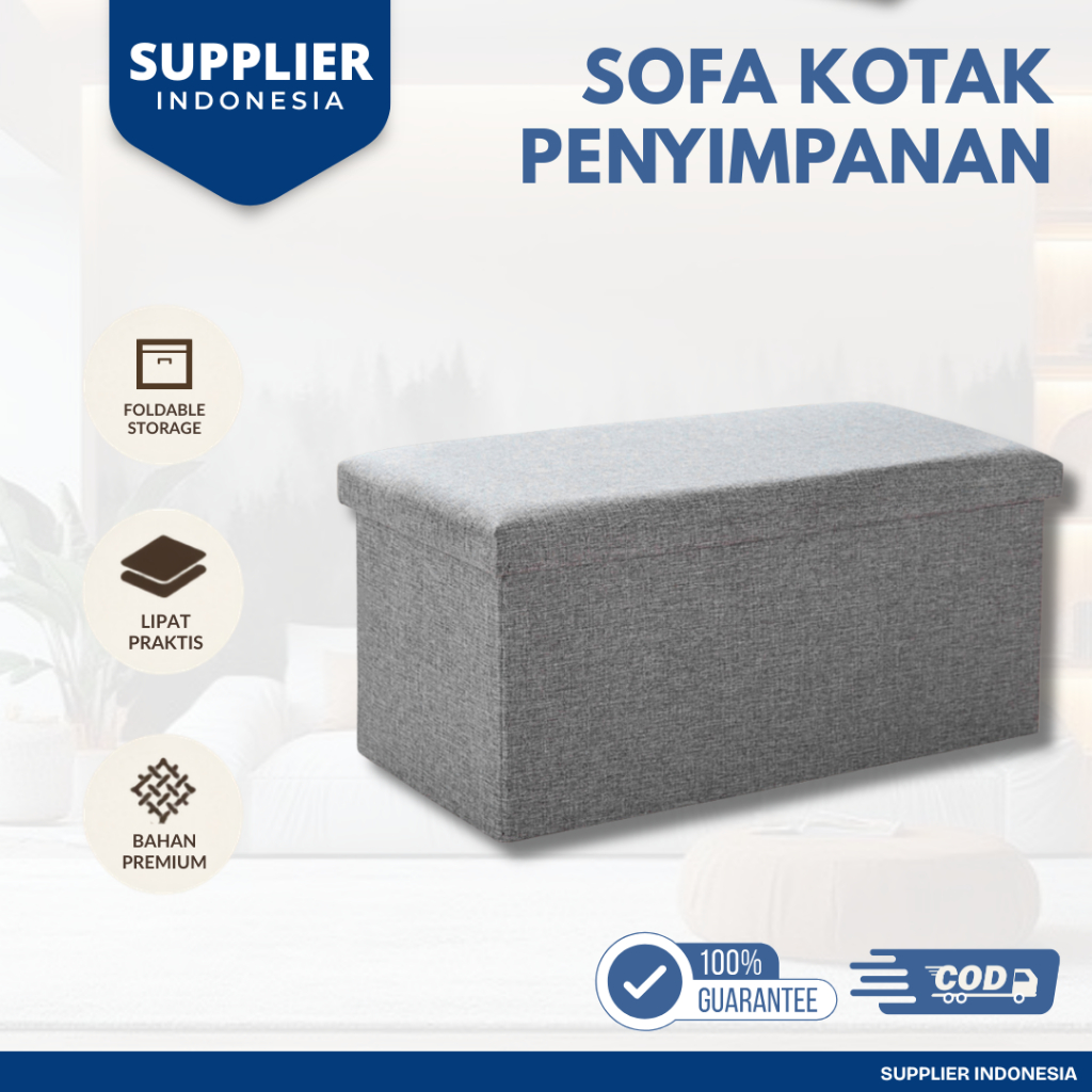 Sofa Kotak Penyimpanan Barang Multifungsi Foldable Storage Box