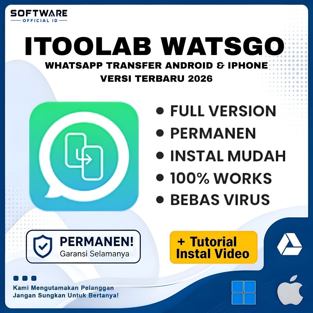 iToolab WatsGo 2026 Full Version Lifetime Permanen Windows | WhatsApp Transfer Android & iPhone