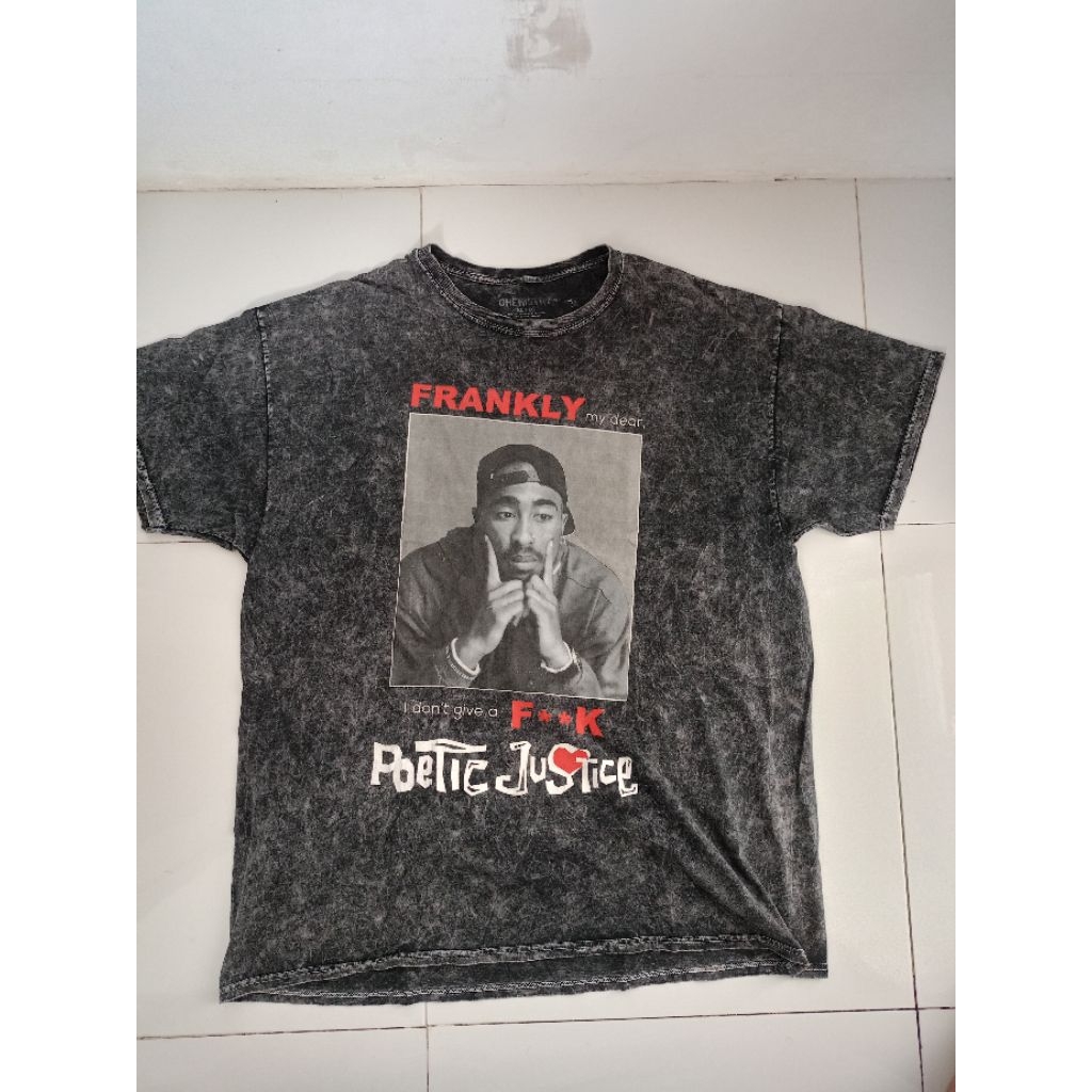 KAOS VINTAGE TUPAC SHAKUR ORIGINAL SECOND