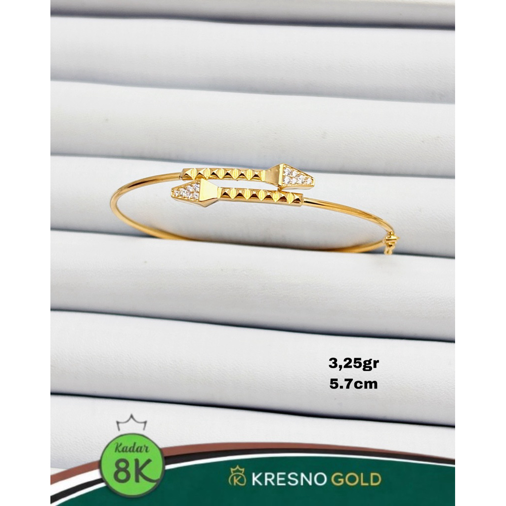 Gelang bangle wanita model serpenti terbaru kadar 8k