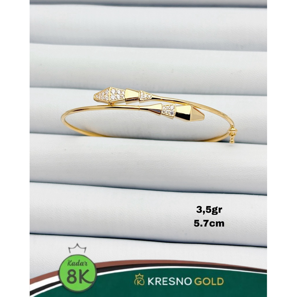Gelang bangle wanita model serpenti terbaru kadar 8k
