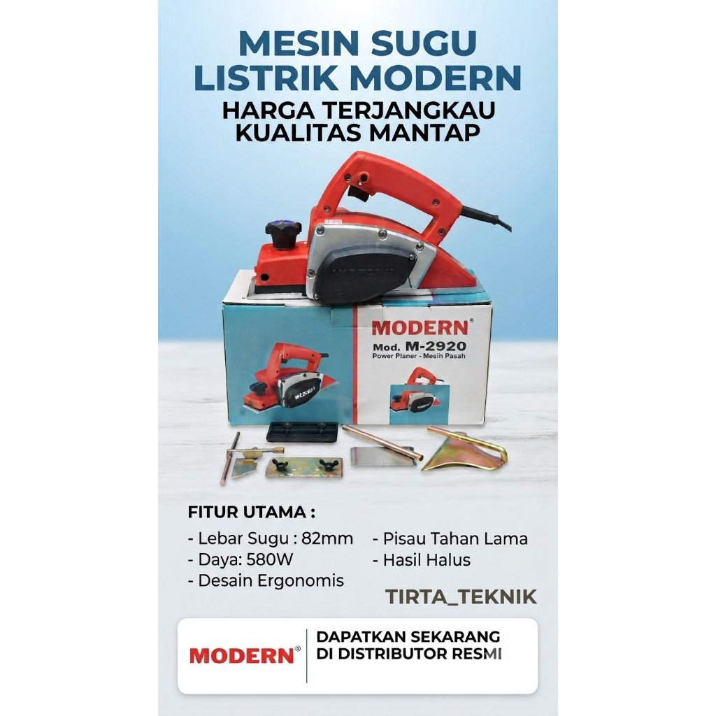Mesin Planner MODEREN 2920 / Serut Kayu Sugu