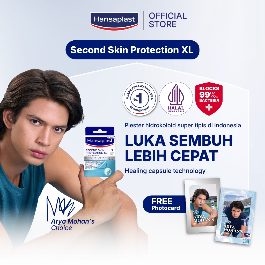 HANSAPLAST Plester Second Skin XL Isi 3 Plester Hidrokoloid - Menyembuhkan Luka Lebih Cepat