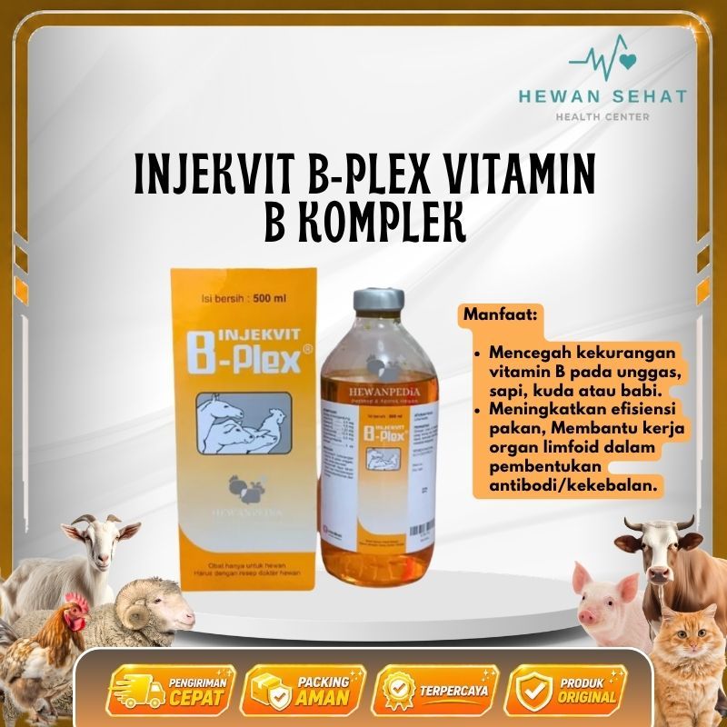 INJEKVIT B PLEX Vitamin B Complex B Kompleks Komplek Ternak Sapi Kambing
