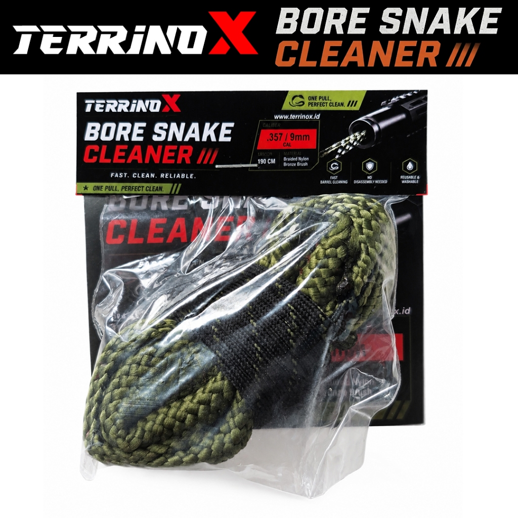 Terrinox Bore Snake 9mm pembersih laras cleaning