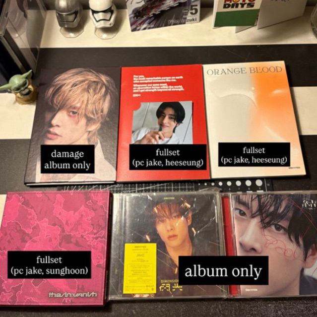 ALBUM JAKE ENHYPEN ENGENE VER. DARK BLOOD ROMANCE:UNTOLD ORANGE BLOOD THE SIN:VANISH SENKOU YOU SOLJ