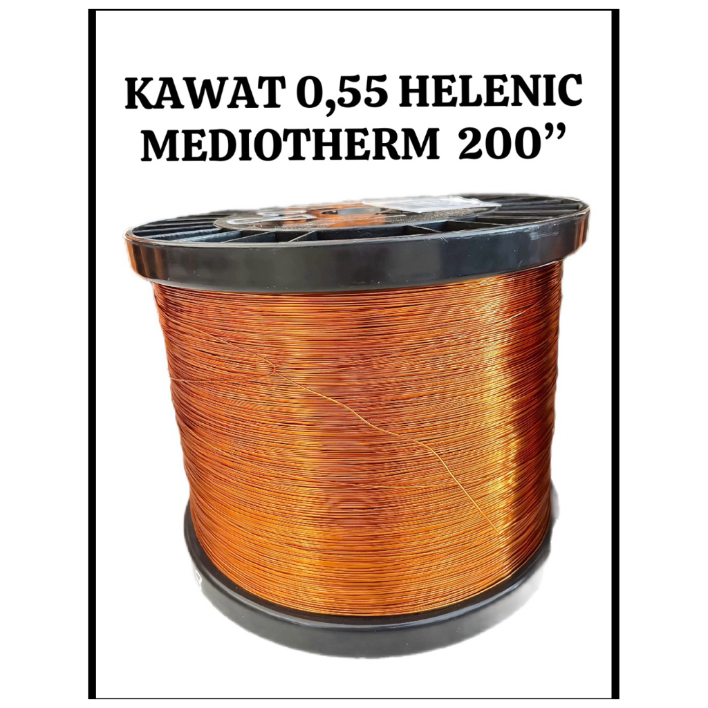 Kawat Tembaga 0,55Mm Hellenic Mediotherm 200 Derajat Celcius  Original - Per 100 Gram