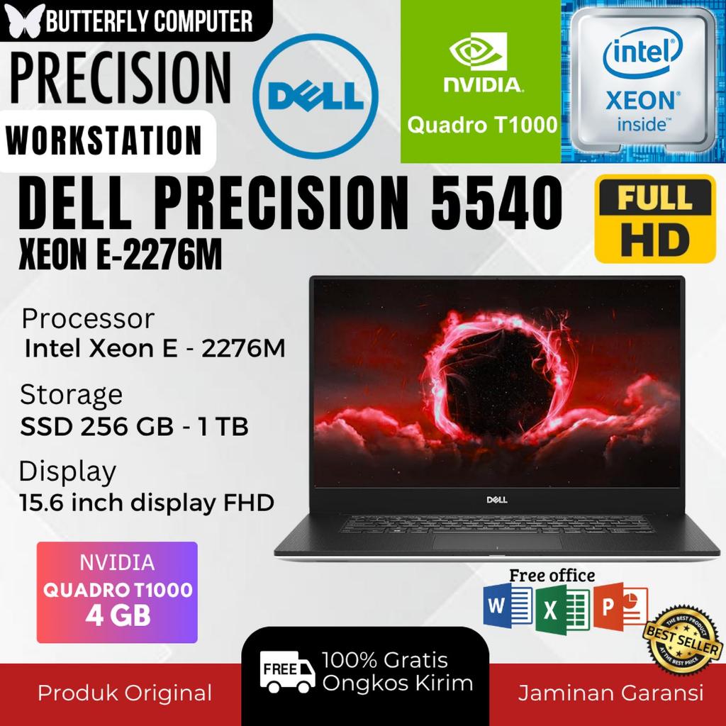 Laptop Dell Precision 5540 XEON E-2276M - RAM 32GB SSD 1TB - VGA QUADRO T1000 4GB - 15 Inch - Window