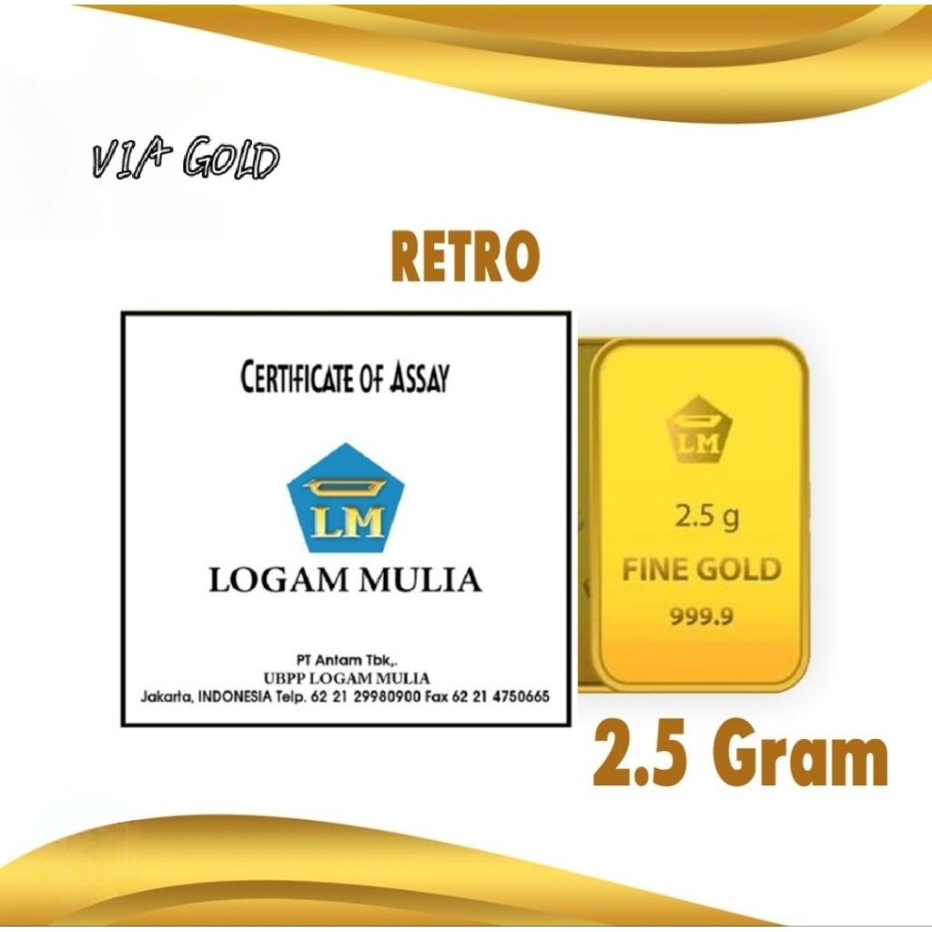 2,5 gram Antam Retro Emas logam mulia