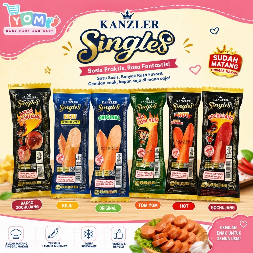 SOSIS KANZLER HOT/KANZLER ORIGINAL/KANZLER KEJU/KANZLER BAKSO GOCHUJANG/ KANZLER TOMYUM