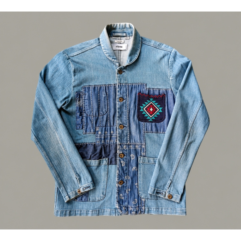 ELHAUS Nomad Patchwork Denim Chore Jacket