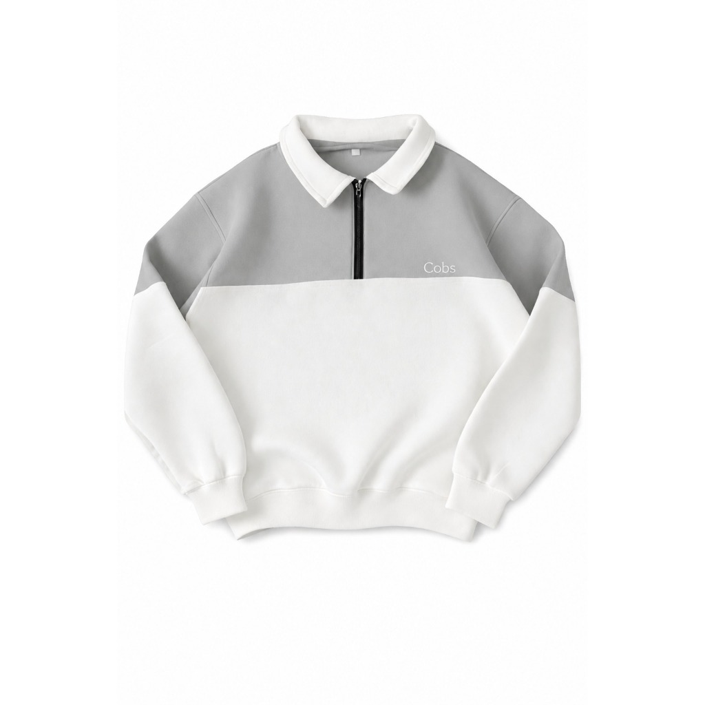 Sweater Half Zip Unisex Sweater Half Zip Terbaru Fleece Premium