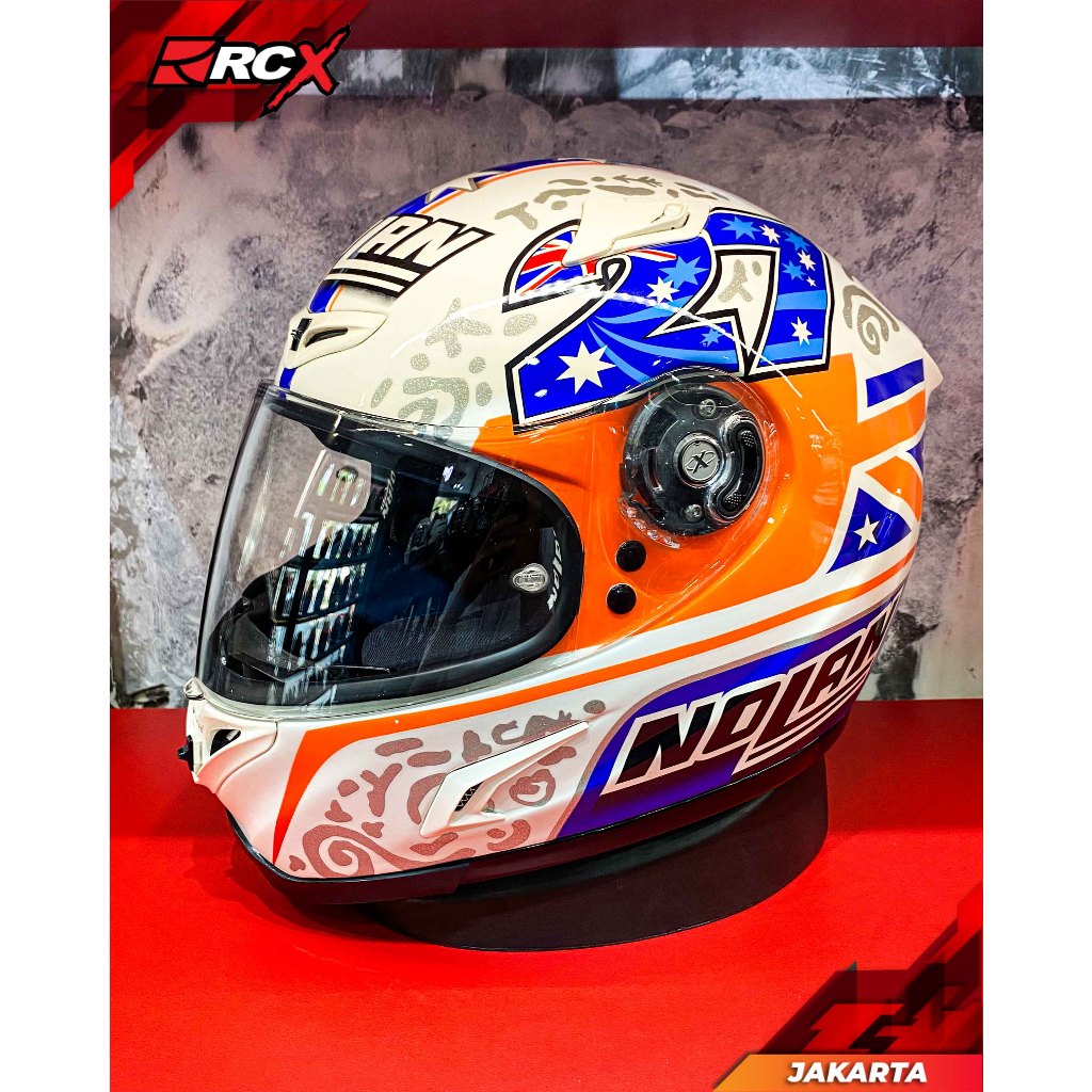 Helm Nolan X-802 C.Stoner Philip Island Original Second 2nd Bekas RCX