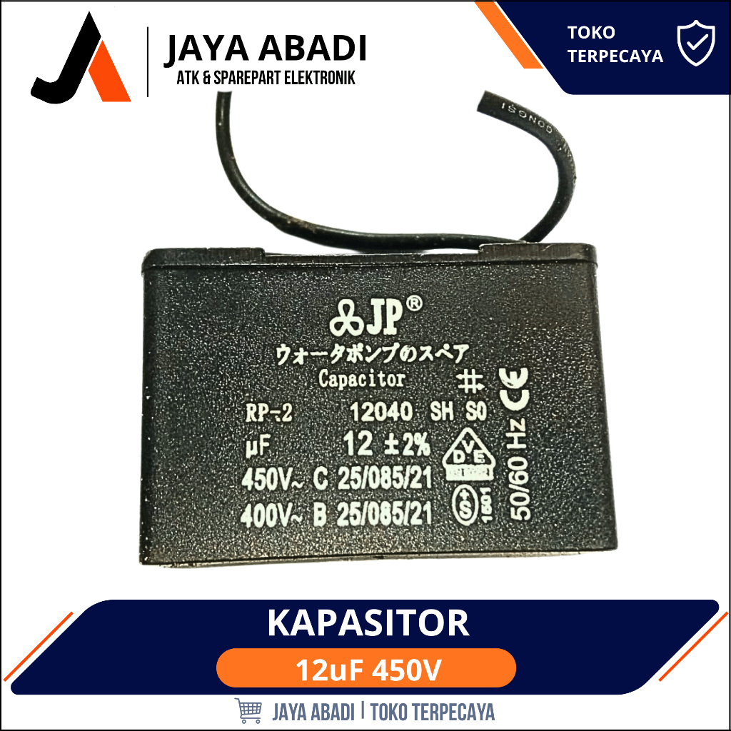 Kapasitor Capasitor JP 12 uf 400v/450v
