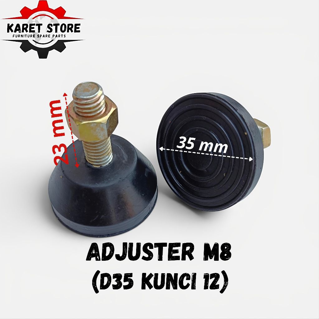 Karet Kaki Stabil Adjuster M8 D(35) Karet Kaki Kursi Meja Rak Besi