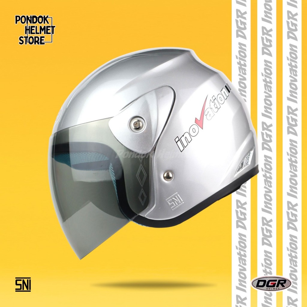 DGR Inovation Solid - Silver - Helm Half Face