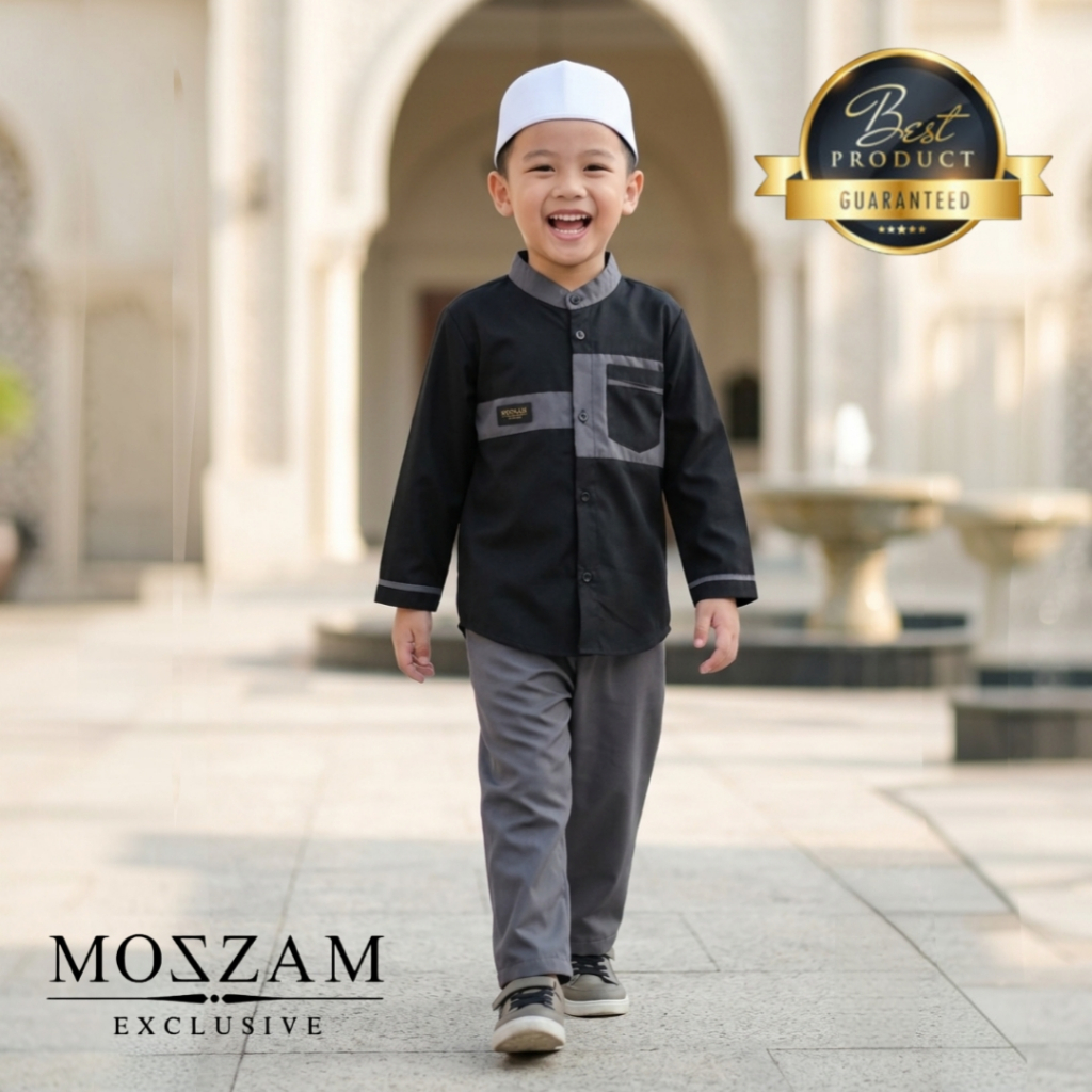 Limited Moszam - Seena Setelan Koko Anak Untuk Usia 1 - 10 Tahun One Set