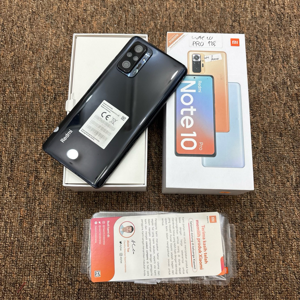 redmi note 10pro 8/128gb second resmi original