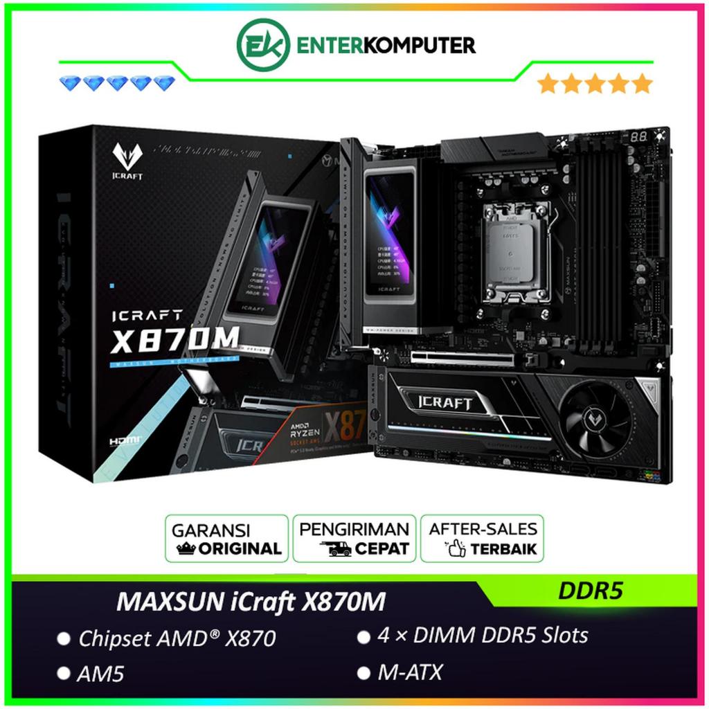 MAXSUN iCraft X870M (AM5, AMD X870, DDR5, USB3.2 Type-C, SATA3)