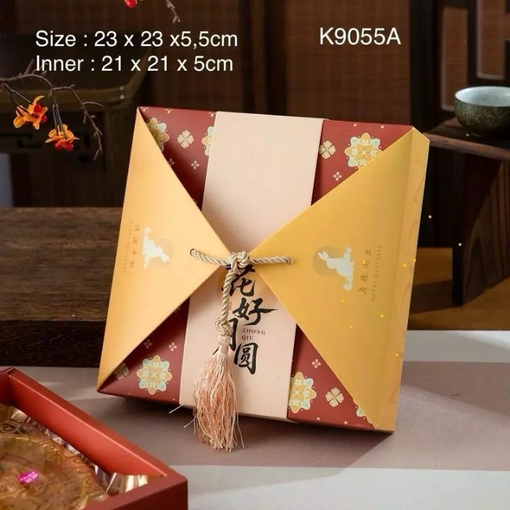 Dus Kotak Kue Bulan Puding, Box Packaging Mooncake Premium Mid Auntum Festival Dus Packaging Hampers