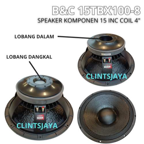 Speaker Komponen BNC B&C 15 TBX 100 8 15TBX100 15 INCH 15TBX 100 8
