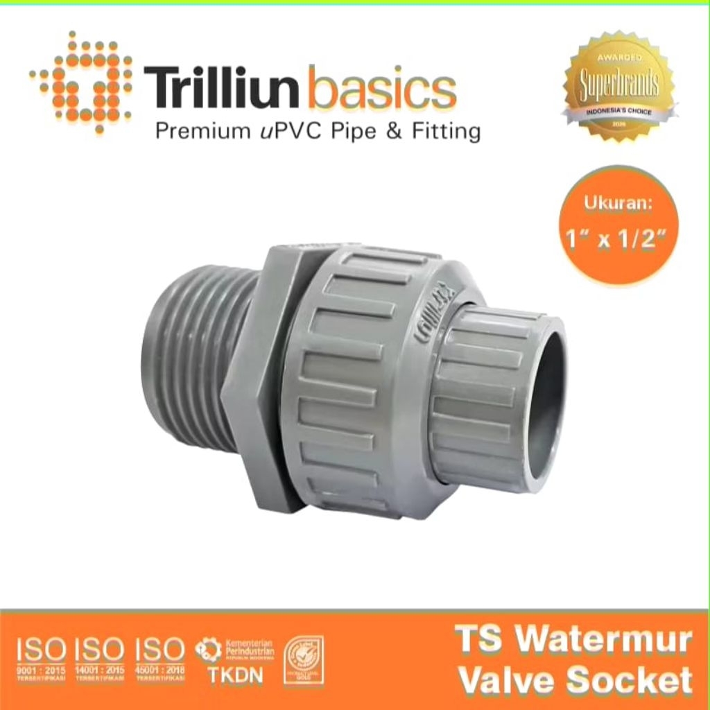 Water Mur Drat Luar 1"x1/2
