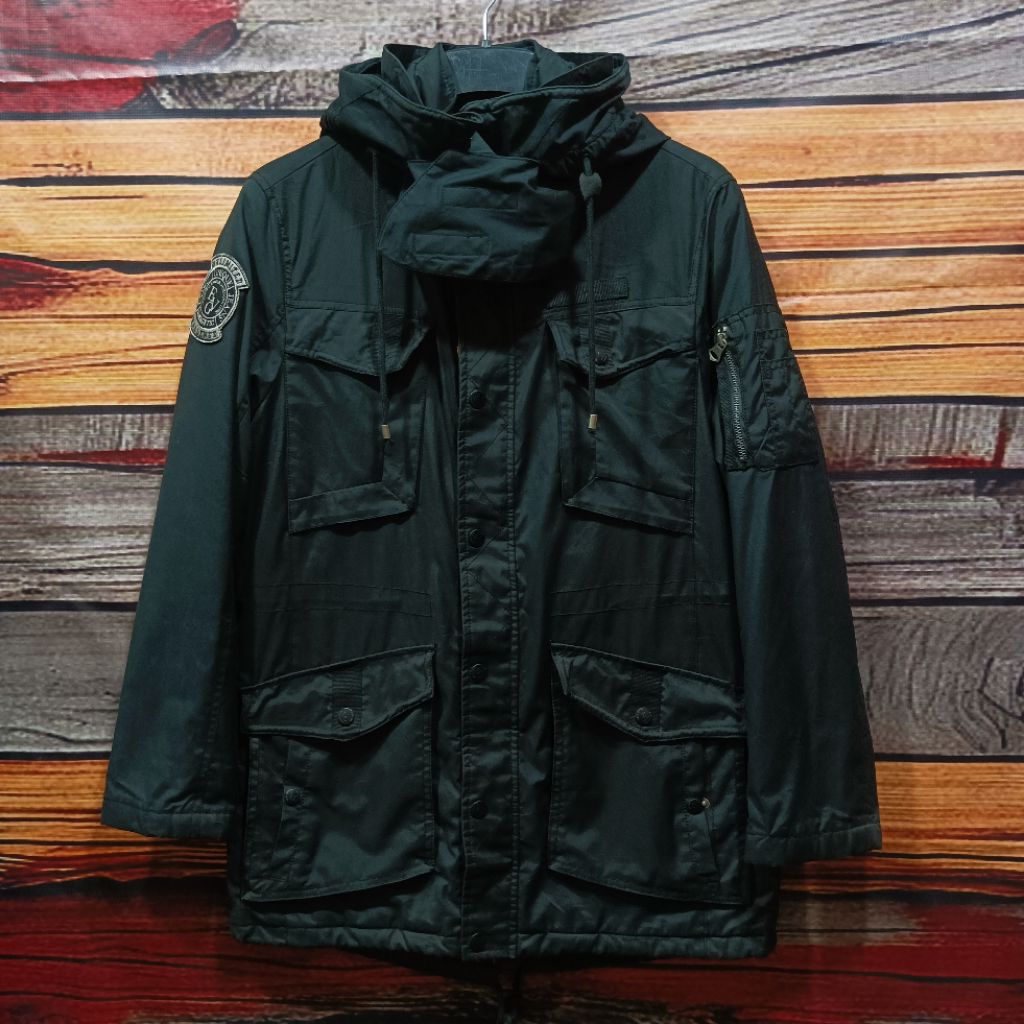 jaket parka EVISU tebal size L casual bavus ORIGINAL
