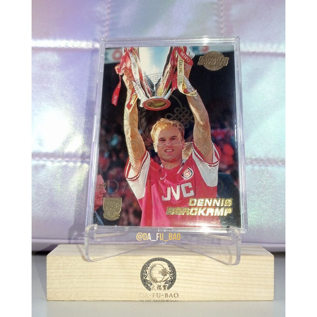 Original Vintage DENNIS BERGKAMP Arsenal Premier League Winner 1998 and Netherland Legend Striker Me