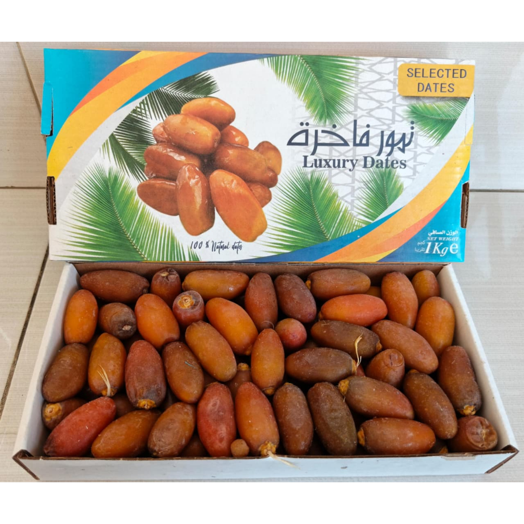 Kurma Ruthob Merk Luxury Dates Ruthab Kurma Muda Libiya Isi -+ 1 Kg Asli Libya Grosir Murah Fresh
