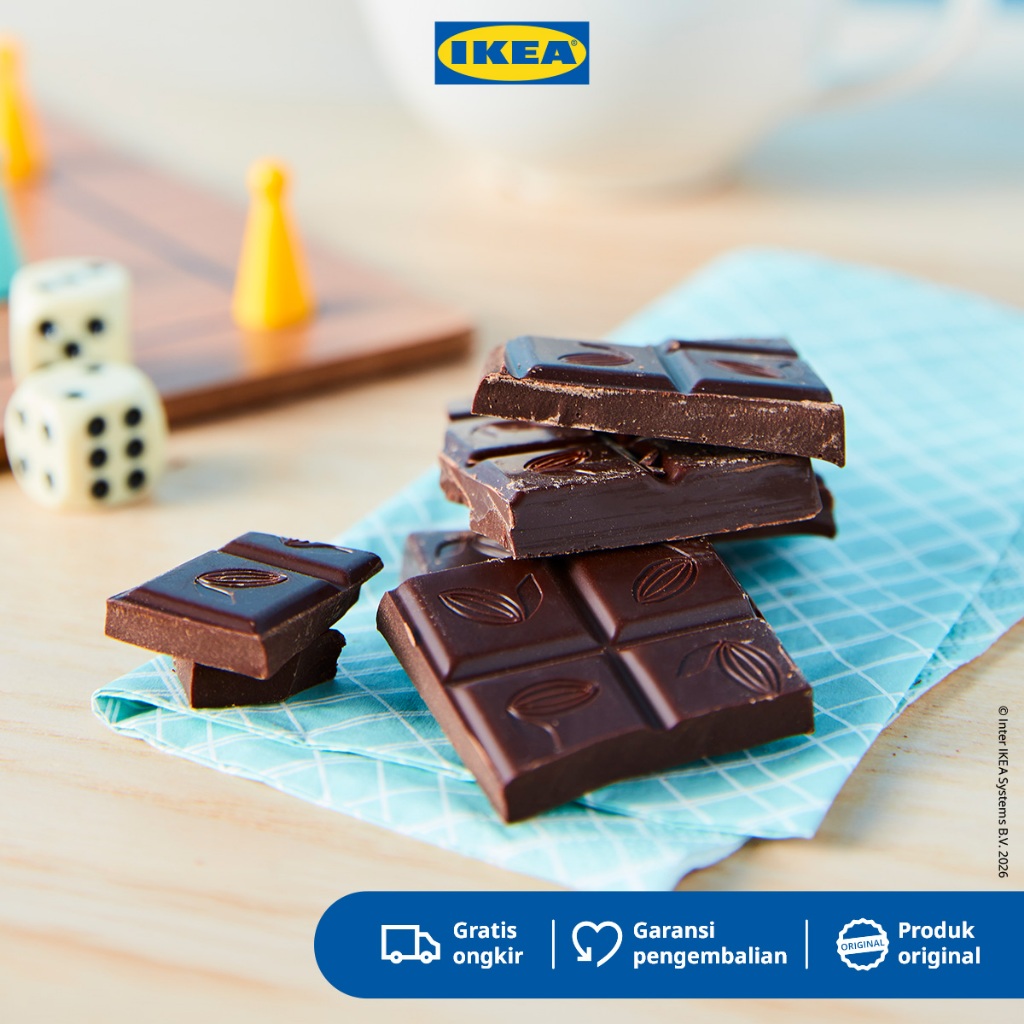 IKEA CHOKLAD MORK Dark Chocolate 100gr Cokelat Batang