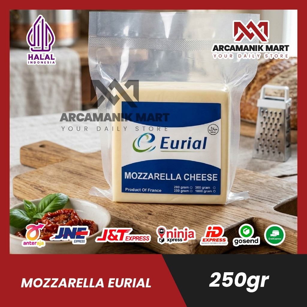 KEJU MOZARELLA EURIAL 250GR / keju mozzarella eurial/keju mozarela 250gr eurial 250gr