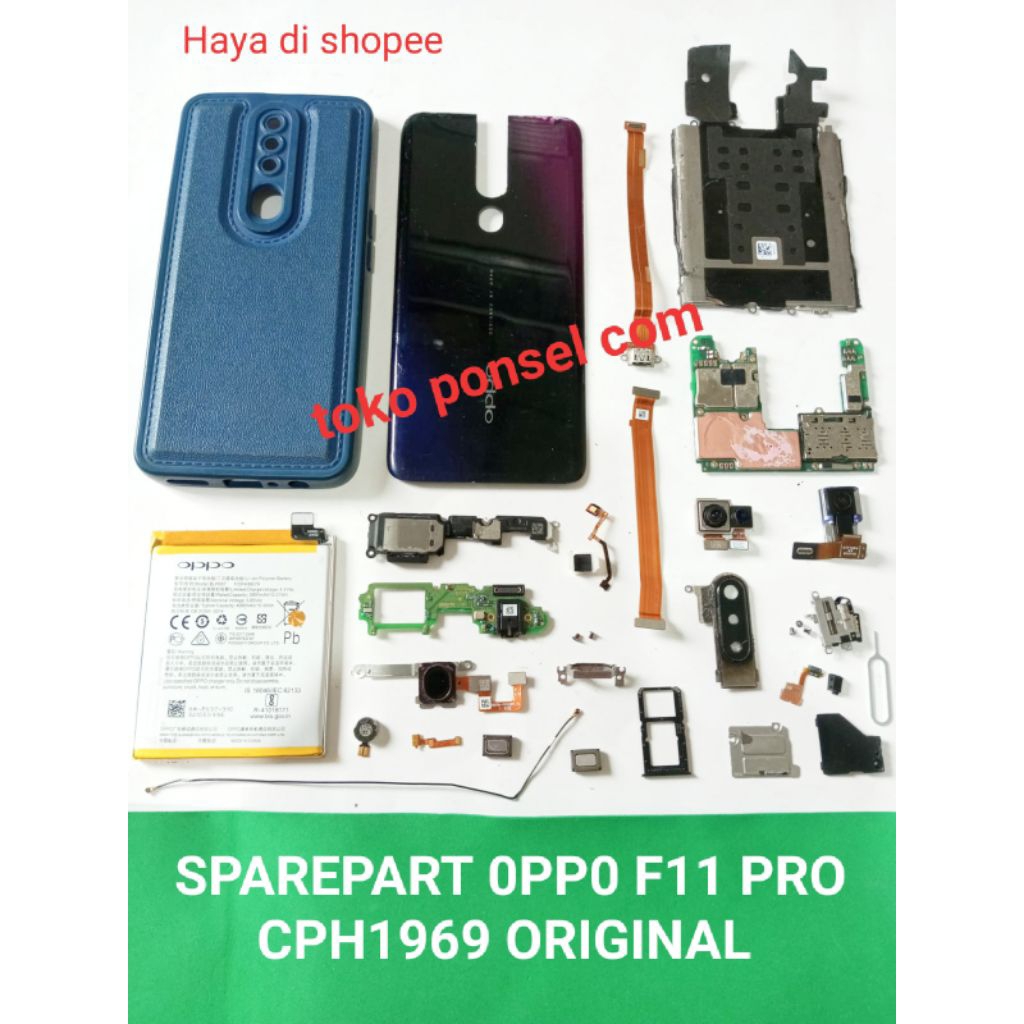 Sparepart Copotan Oppo F11 Pro Cph1969 Second Original  kabel siyal  fingerprint  Kamera belakang  g