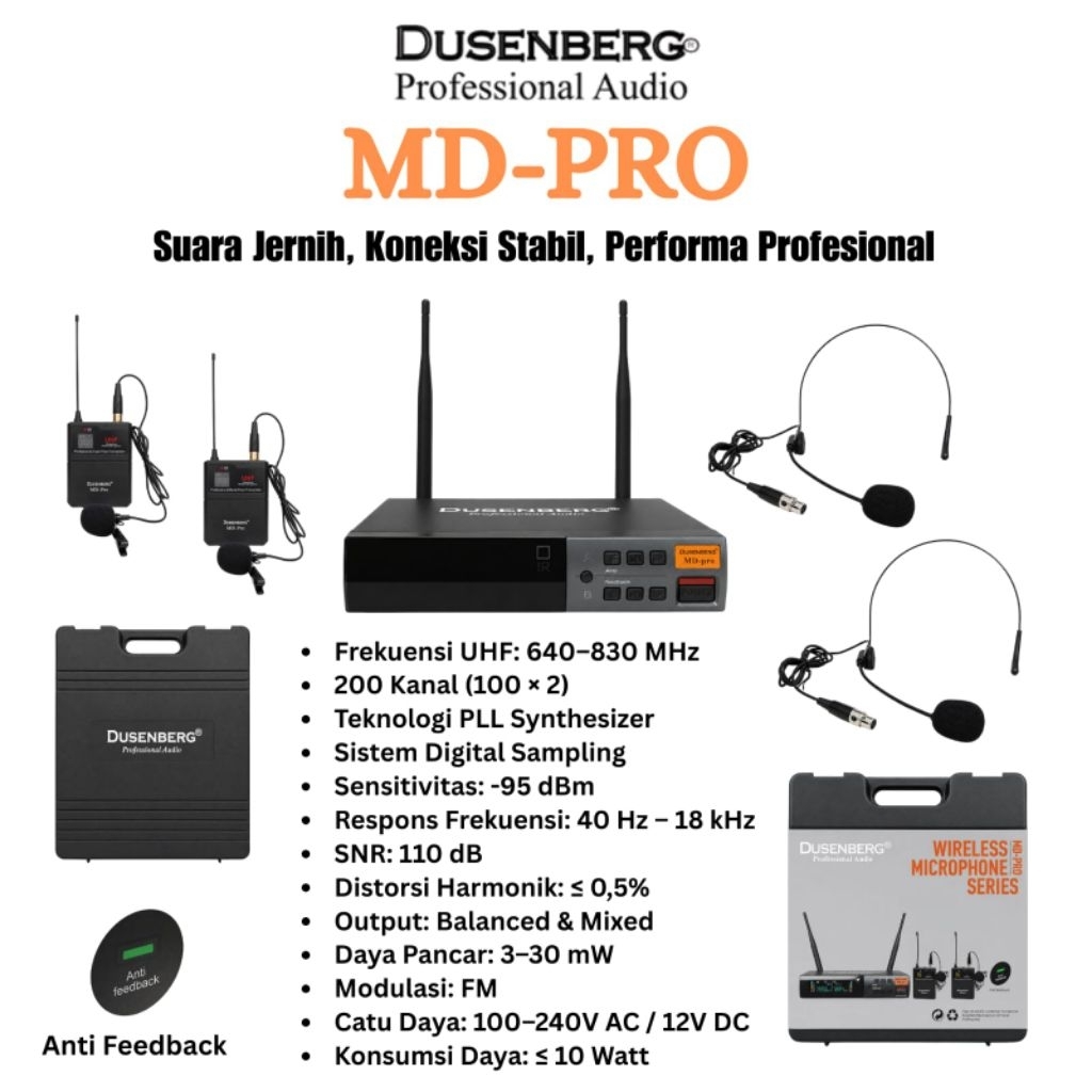 MICROPHONE WIRELEES DUSENBERG MD-PRO 2H2J