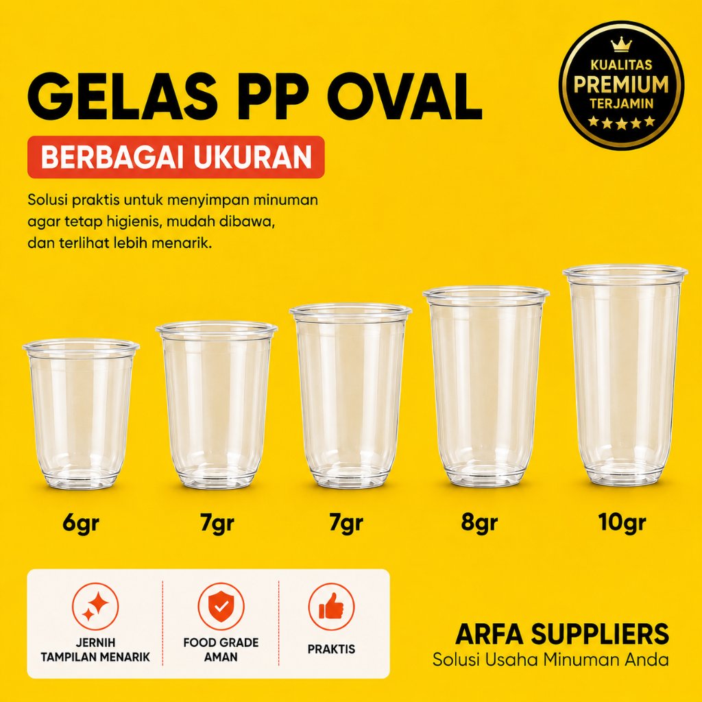 Gelas PP Oval