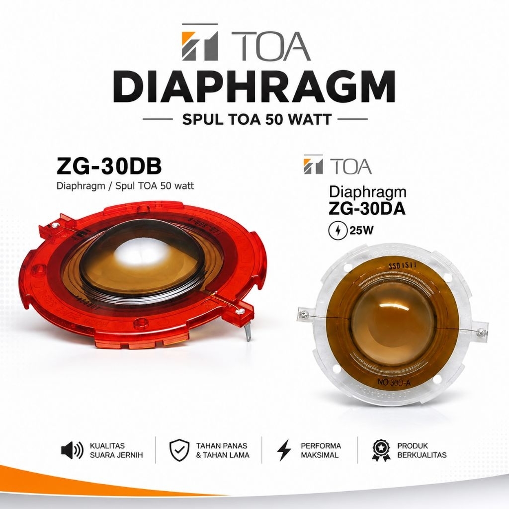 TOA SPUL SPOOL CORONG SPEAKER SPUL HORN TOA SPOOL MEMBRAN TOA 25W  ZG-30DA 50W ZG-30DB ORIGINAL