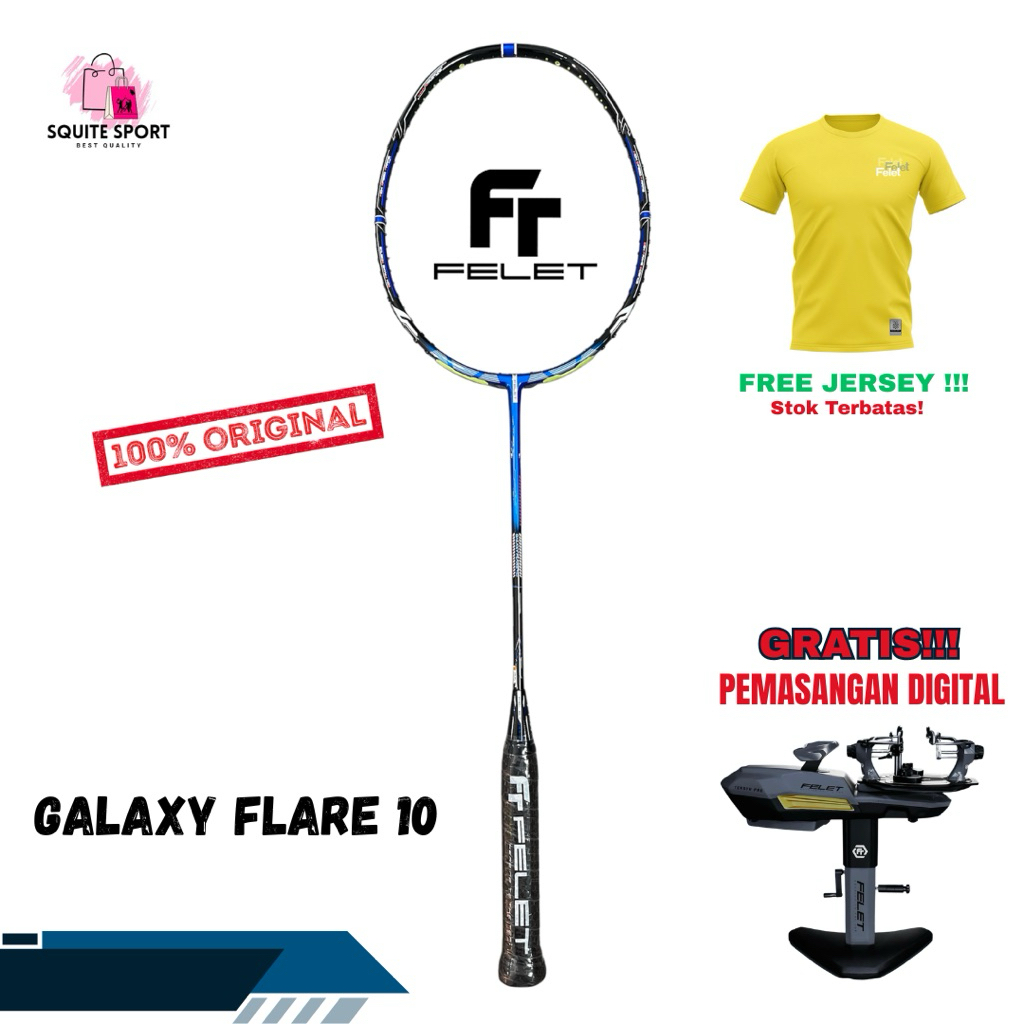 RAKET FELET GALAXY FLARE AEROMARS 10 ORIGINAL BADMINTON