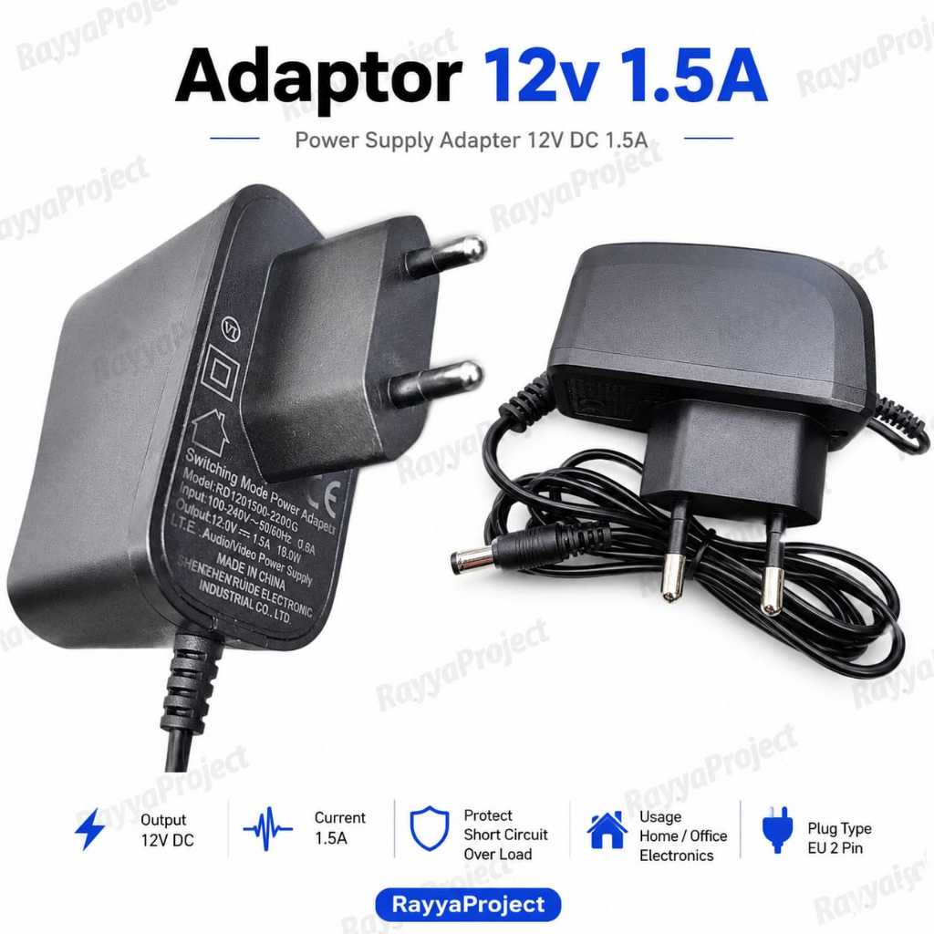 ADAPTOR 12V ROUTER WIFI 1.5A SECOND