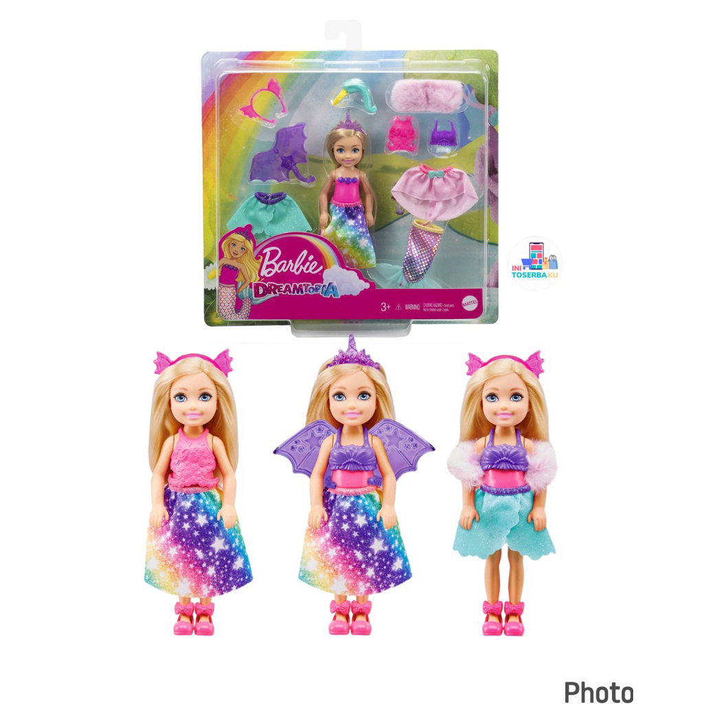 BARBIE DREAMTOPIA CHELSEA DOLL DRESS UP SET / MAINAN ANAK BONEKA BARBIE CHELSEA / HADIAH KADO ULTAH 