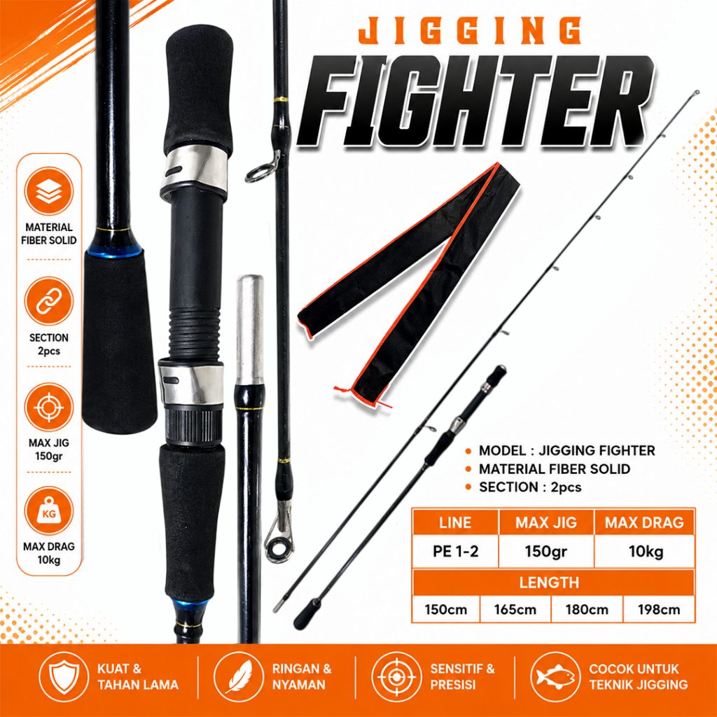JORAN JIGGING FIGHTER 180CM Section 2 Fiber Solid