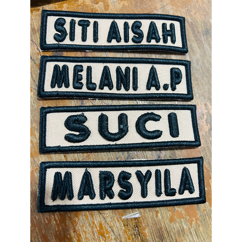 Bordir nama pramuka TIMBUL