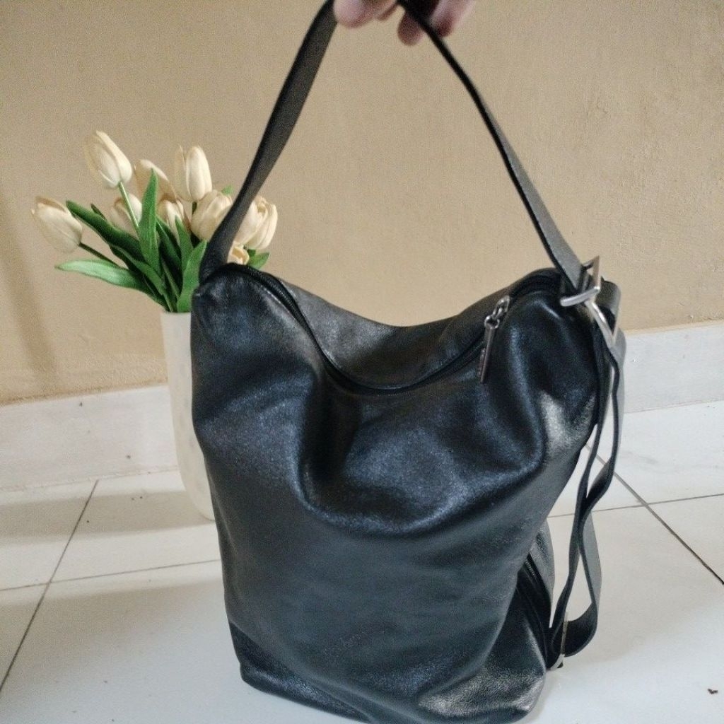 Tas Hobo comico hitam PL