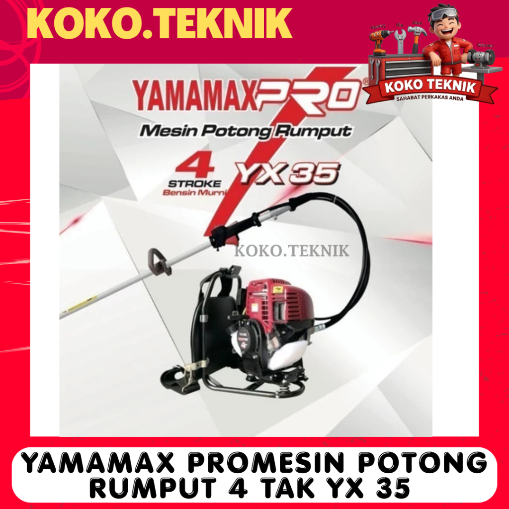 YAMAMAX PRO MESIN POTONG RUMPUT 4 TAK YX 35 ALAT POTONG RUMPUT BENSIN  BRUSH CUTTER HEAVY DUTY