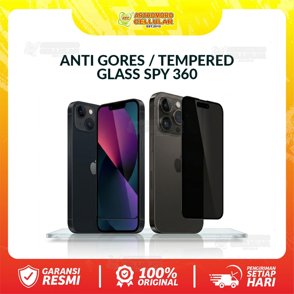 ANTI GORES / TEMPERED GLASS SPY 360 (IPHONE 13, IPHONE 15, IPHONE 16 PRO MAX, IPHONE 17 PRO )