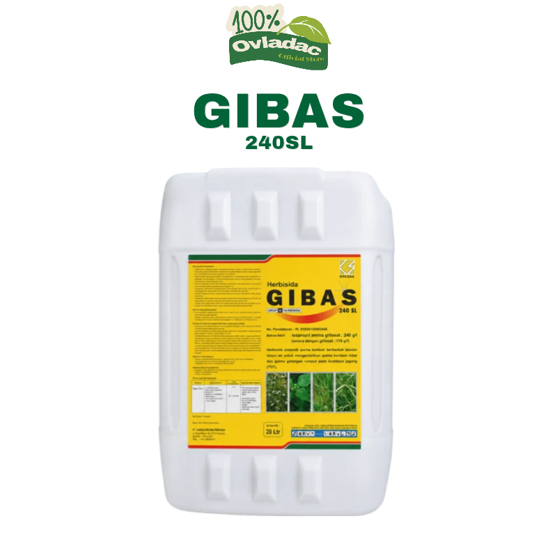 HERBISIDA GIBAS 240 SL OVC 20 LITER | OBAT RUMPUT PEMBASMI GULMA SISTEMIK PERTANIAN